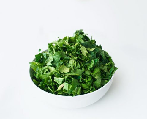 Fresh spinach isolated on white background
