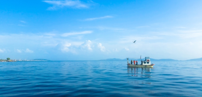 Fishing boat on the sea